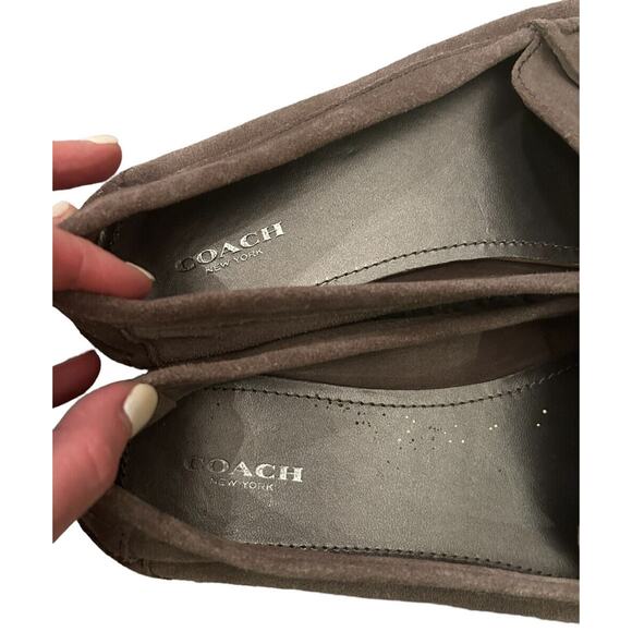 Coach "Fortunata Gray Suede Driving Mocs Loafers size 7.5B MSRP $179‎ - Picture 4 of 12